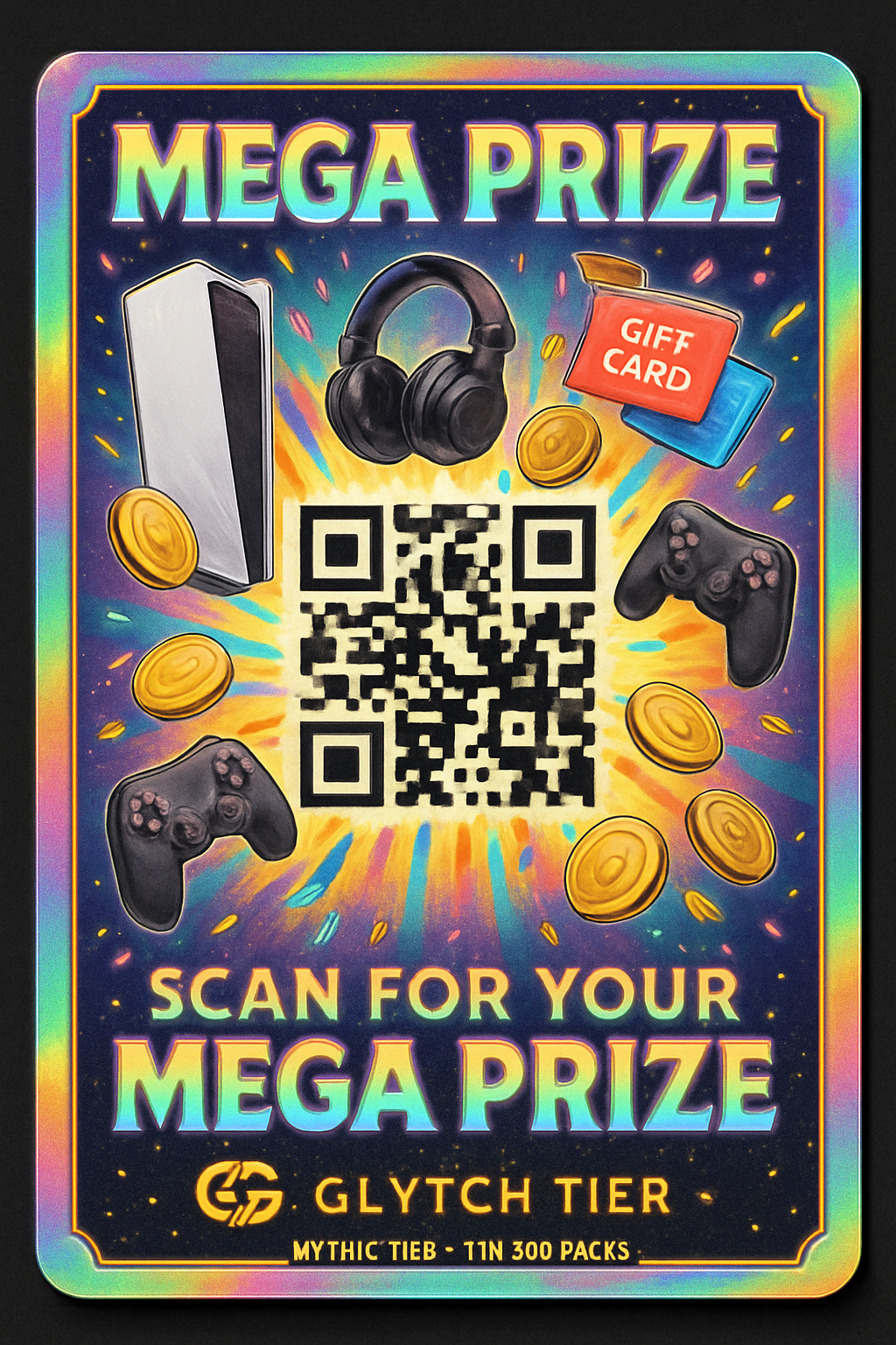 Rainbow Mega Prize Card